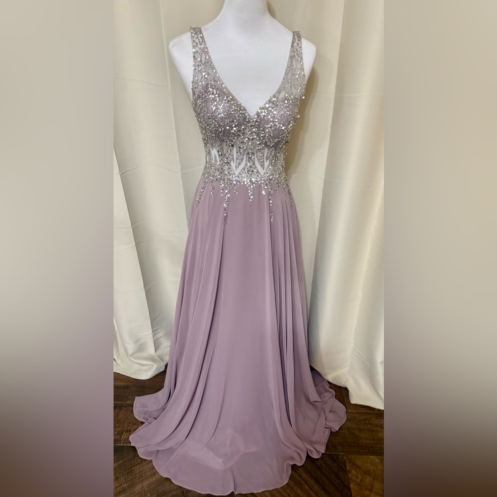 Elegant Lavender Evening Gown